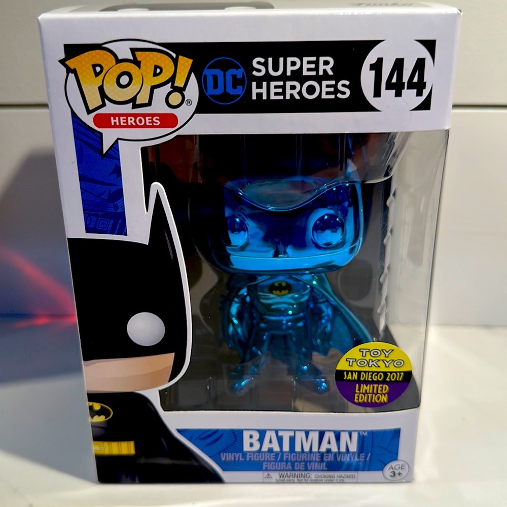 Blue Chrome Batman Funko Pop Toy Tokyo
